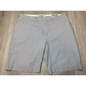 Polo Ralph Lauren Shorts Mens 36 Blue Seersucker‎ Chino Golf Casual 100% Cotton